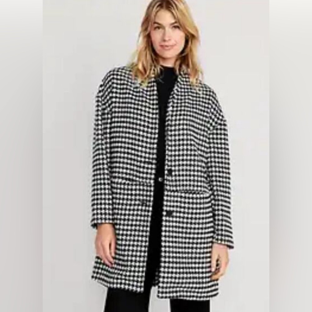 Black And White Houndstooth Jacket